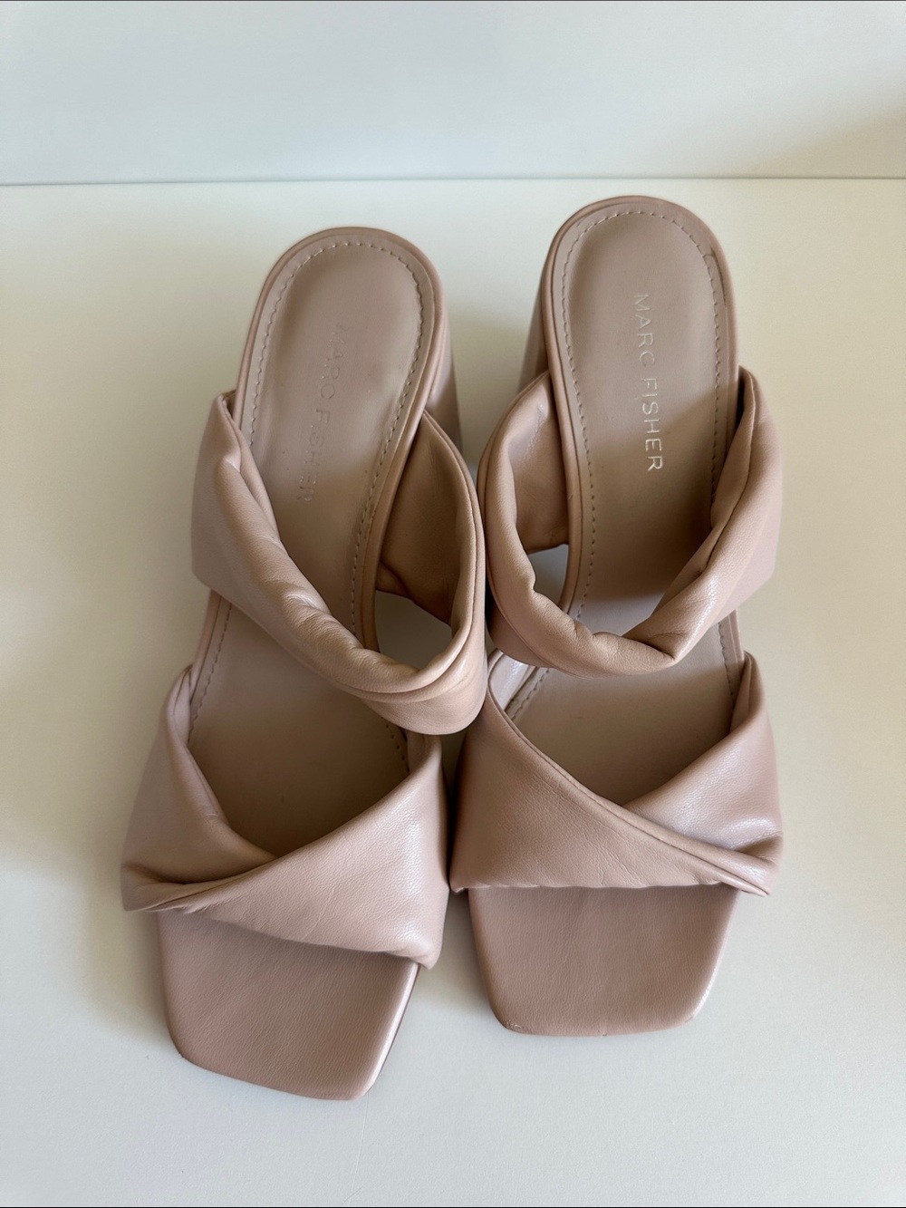 Marc Fisher Blush Twist Strap Mules